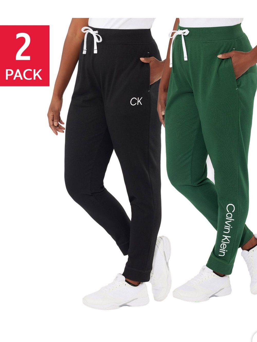 Calvin Klein Women’s Joggers 2 Pack Size S French Terry CK NWT
